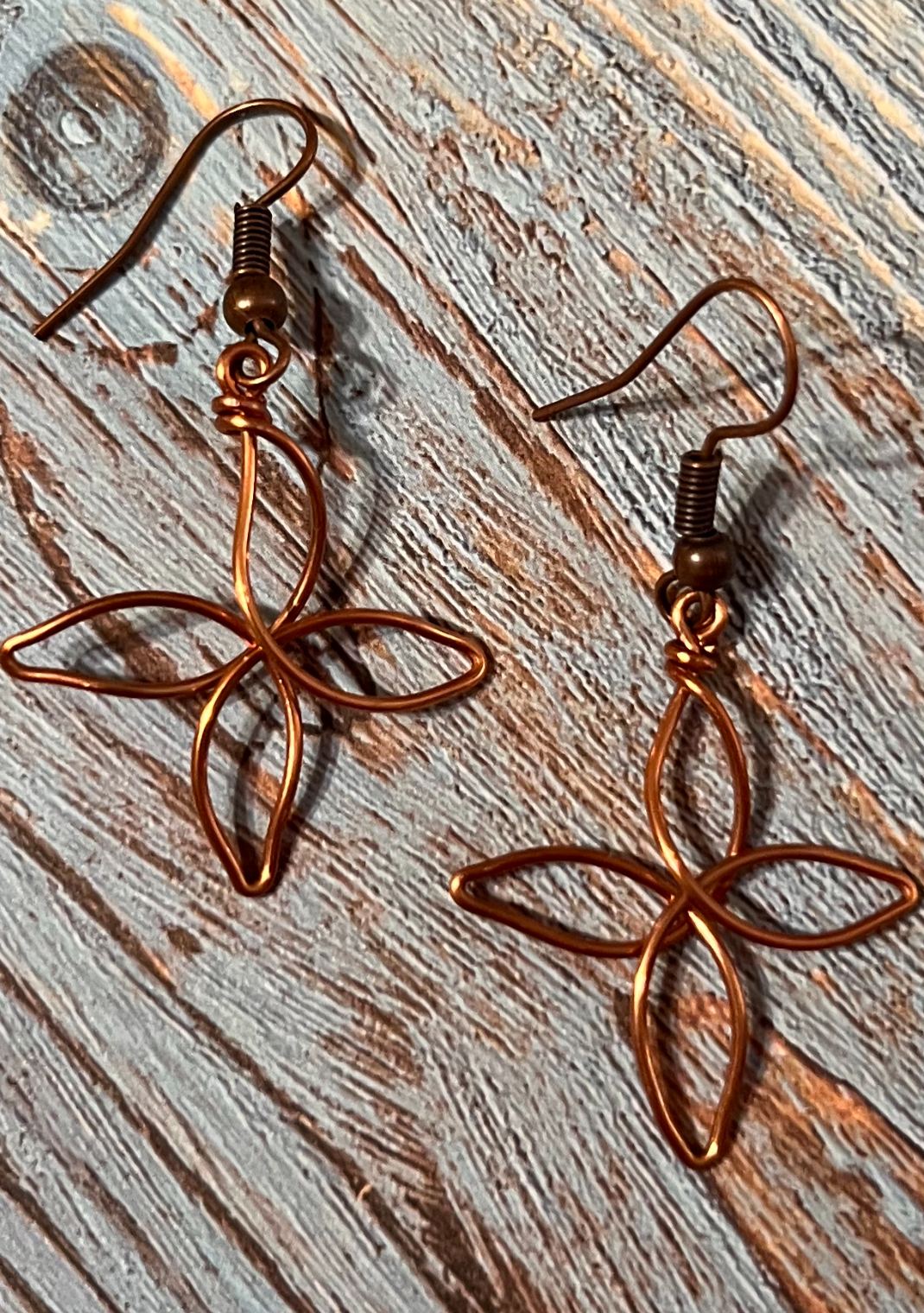 Earrings: Celtic Witch's Knot Copper