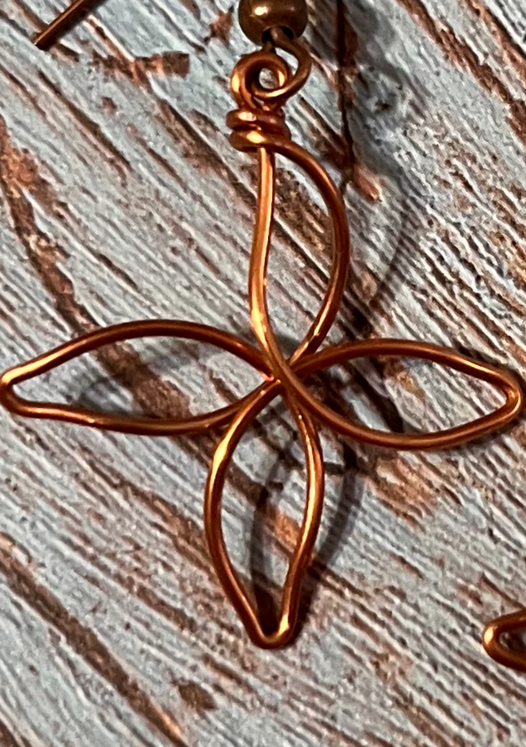 Earrings: Celtic Witch's Knot Copper