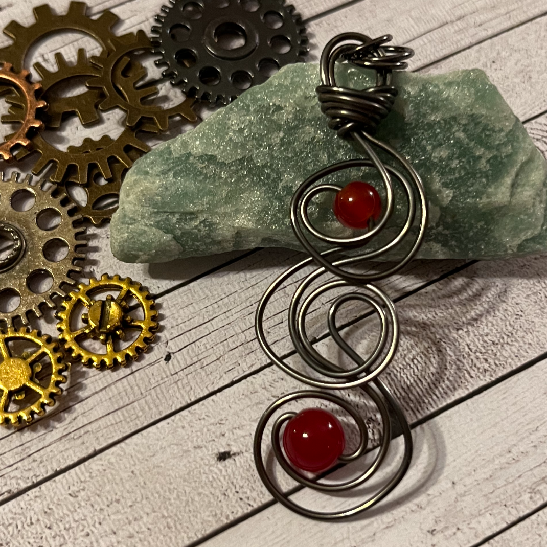 Pendant: Beaded Swirls