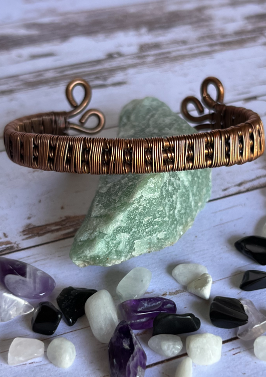 Bracelet: Chonky Copper Block Weave