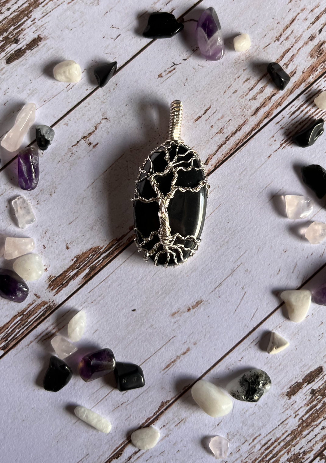 Pendant: Tree of Life & Hematite