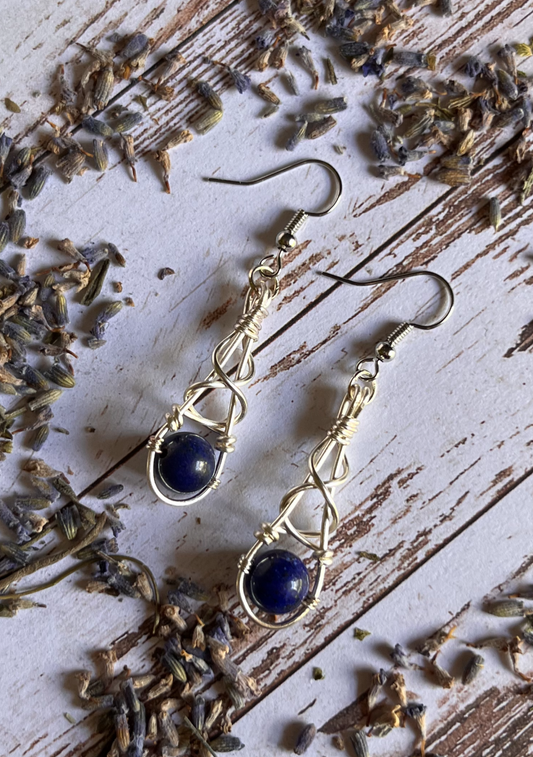 Earrings: Lapis Lazuli & Silver